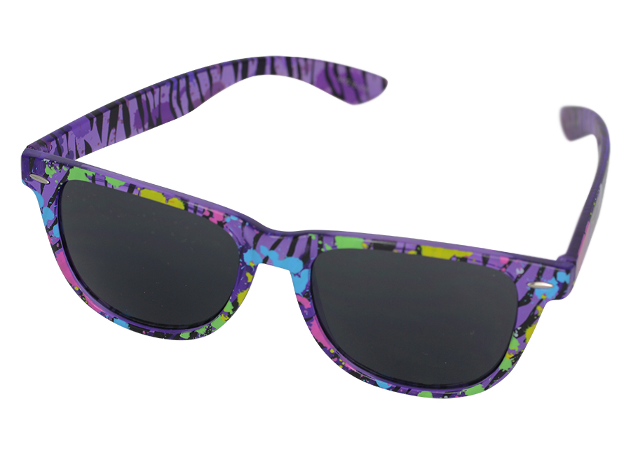 Paarse wayfarer zonnebril