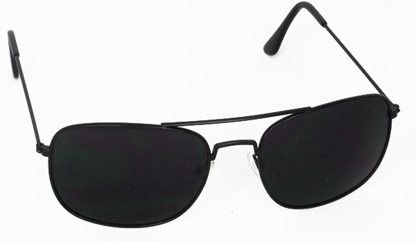 Zwarte pilotenbril in vierkant ontwerp 