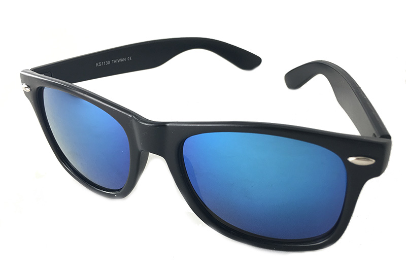 Wayfarer zonnebril met blauw glas