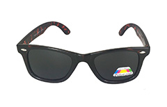 Polaroid Wayfarer zonnebril in donker rood / bruin  - Design nr. 3219
