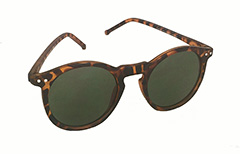 Matbruine ronde luipaard zonnebril. - Design nr. 3266
