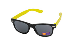 Zwart met gele kinder zonnebril - Design nr. 1095