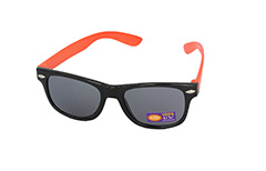 Zwart met oranje kinder zonnebril - Design nr. 1097