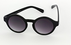Mooie ronde mat zwarte dames zonnebril - Design nr. 1108