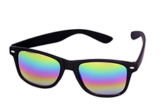 Matte wayfarer zonnebril met gekleurd glas - Design nr. 1109