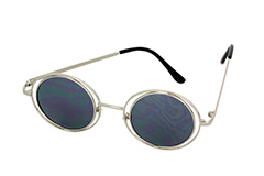Zilverkleurige lennon zonnebril in exclusief model  - Design nr. 1112