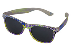 Kleurrijke wayfarer zonnebril - Design nr. 1144