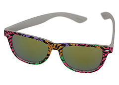 Wayfarer zonnebril met gekleurd dierenprint - Design nr. 1147