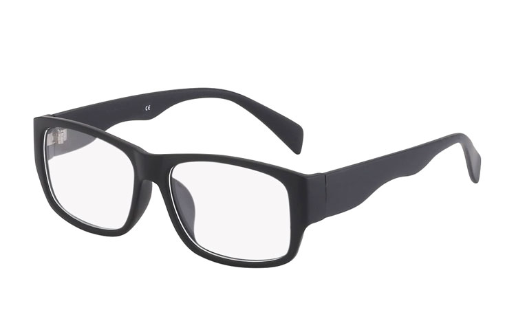 Mat zwarte bril zonder sterkte - Design nr. 3020