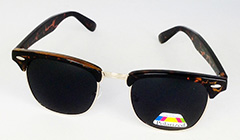 Luipaard bruine clubmaster polaroid zonnebril.  - Design nr. 3175