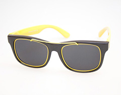 Wayfarer zonnebril met geel metaal - Design nr. 446