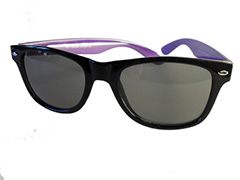 Zwart met paars wayfarer zonnebril - Design nr. 570