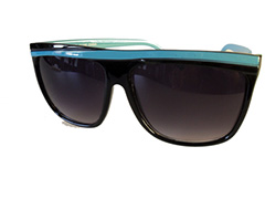 Zwarte zonnebril met blauwe strepen - Design nr. 843