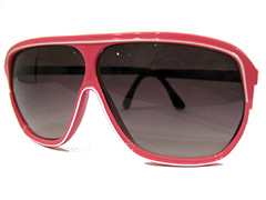 Roze zonnebril met witte streep - Design nr. 852